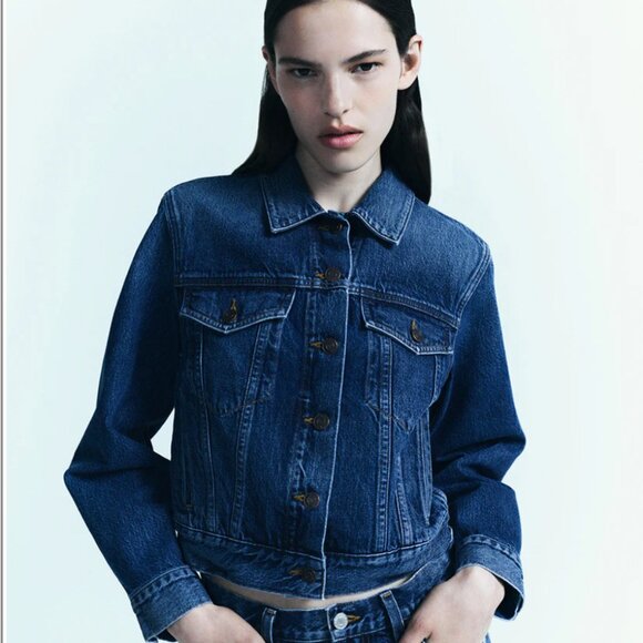 Agolde Blue Jean Jacket - Picture 1 of 7